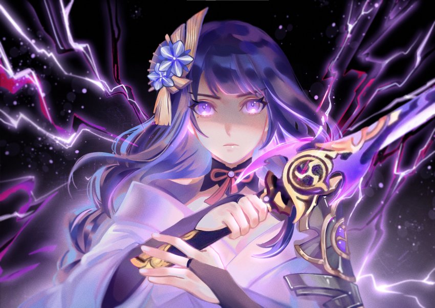 1girl, absurdres, braid, breasts, bridal_gauntlets, cleavage, closed_mouth, commentary