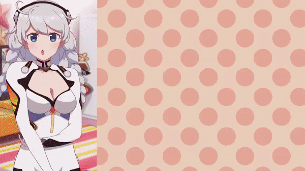 4girls, :d, animated, animated_gif, antenna_hair, armpits, bedroom, berserkert