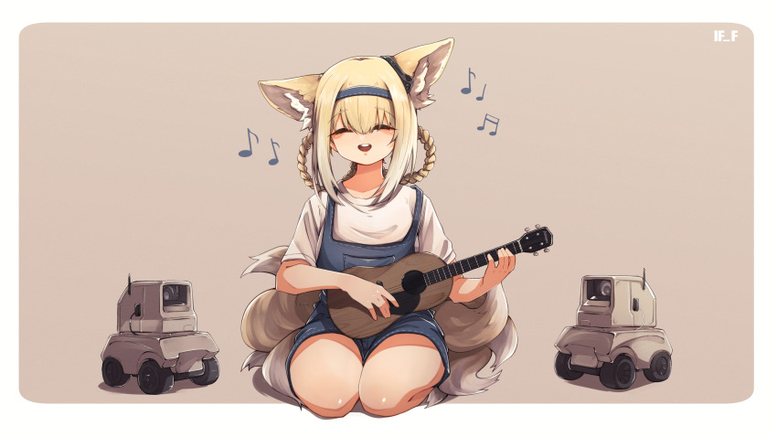 1girl, absurdres, animal_ear_fluff, animal_ears, arknights, artist_name, blonde_hair, blue_hairband