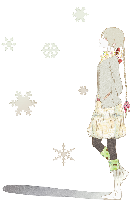 1girl, bad_id, bad_pixiv_id, boots, braid, female_focus, flat_color, full_body