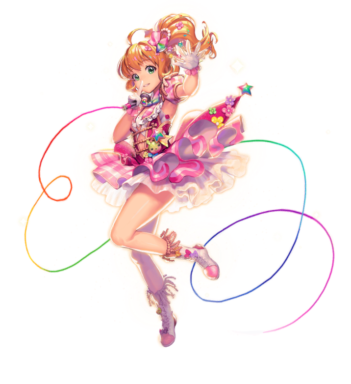 aria_(destiny_child), boots, destiny_child, dress, frilled_dress, frills, gloves, green_eyes