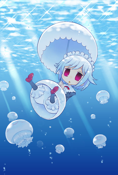 1girl, :<, akitsu, akitsu_mikami, bloomers, empty_eyes, female_focus, jellyfish