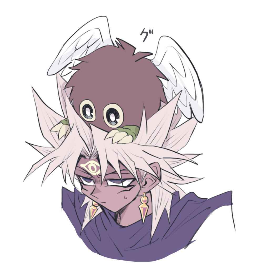 1boy, cape, claws, dark-skinned_male, dark_skin, duel_monster, earrings, empty_eyes