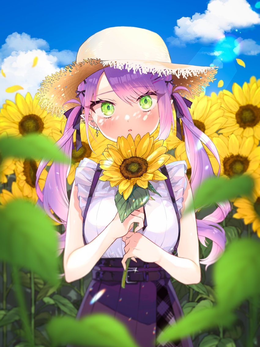 1girl, :o, absurdres, belt, black_belt, black_skirt, blush, breasts