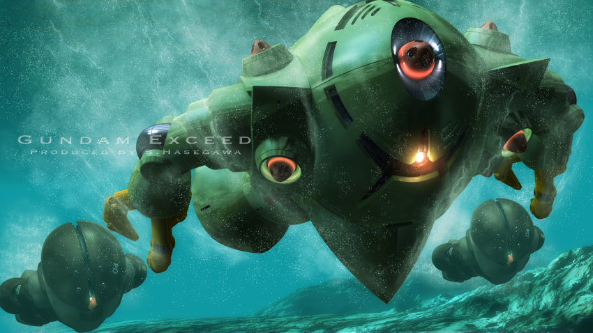 acguy, artist_name, glowing, glowing_eye, gundam, highres, mecha, mobile_suit_gundam