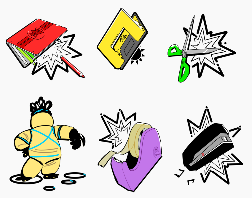 1other, apios, arm_up, bad_id, bad_pixiv_id, colored_pencils_(paper_mario), full_body, grey_background