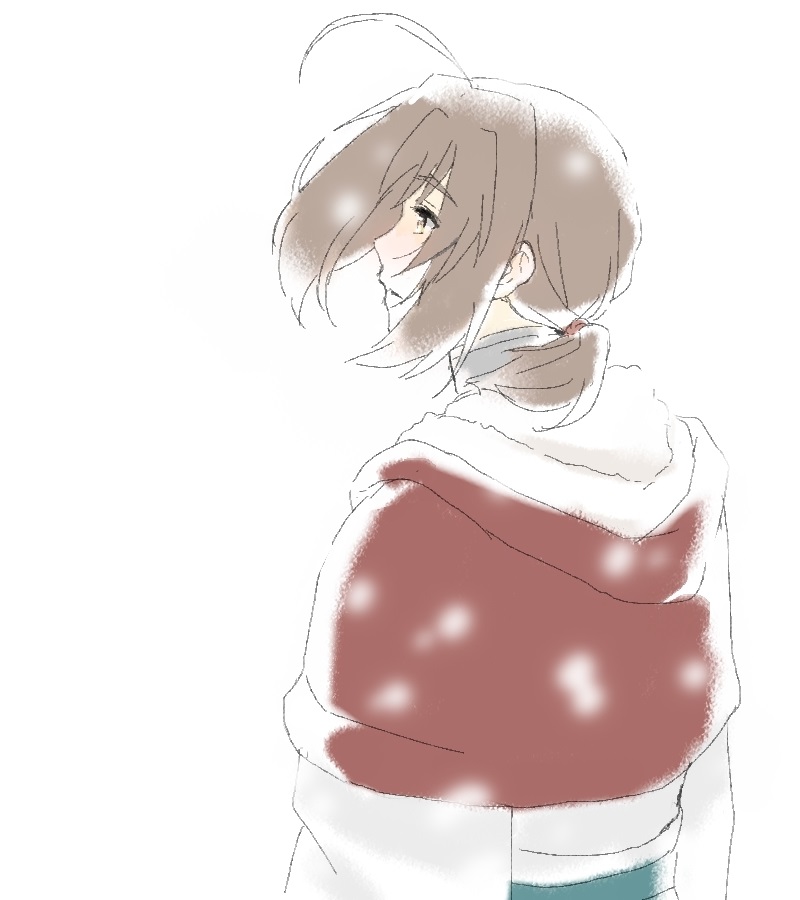 1boy, ahoge, aquaplus, brown_eyes, brown_hair, coat, from_side, haku_(utawarerumono)