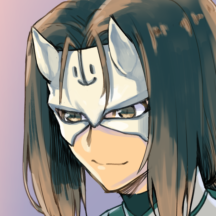 1boy, aquaplus, brown_eyes, brown_hair, closed_mouth, haku_(utawarerumono), long_hair, looking_down