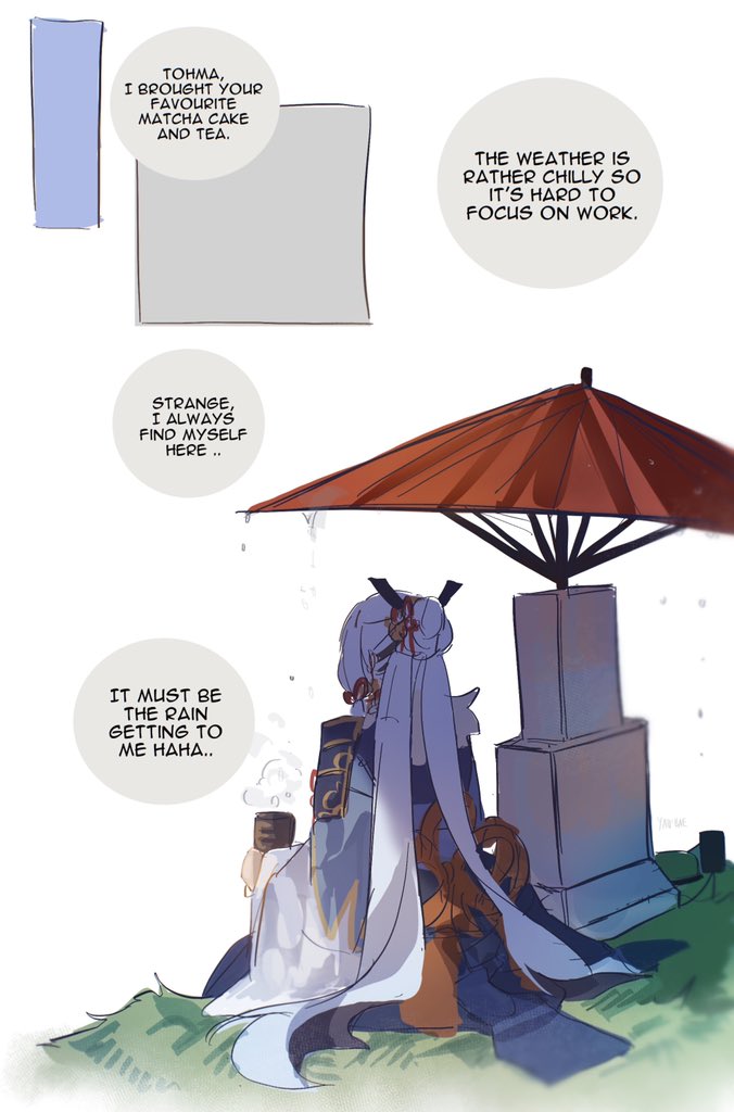 1girl, alternate_costume, alternate_universe, armor, ayaka_(genshin_impact), blue_hair, cake, cup