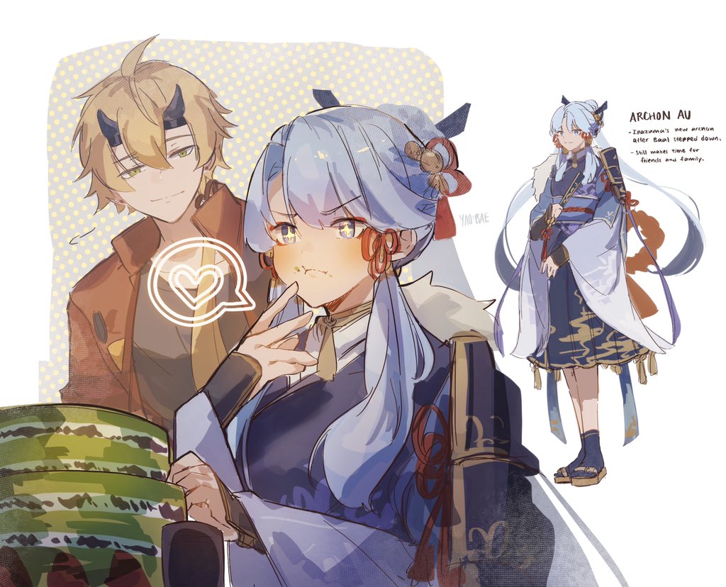 1boy, 1girl, ahoge, alternate_costume, alternate_hair_length, alternate_hairstyle, alternate_universe, armor