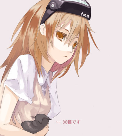 00s, cat, head-mounted_display, inu_(toaru_majutsu_no_index), lowres, misaka_imouto, misaka_imouto_10032's_cat, solo