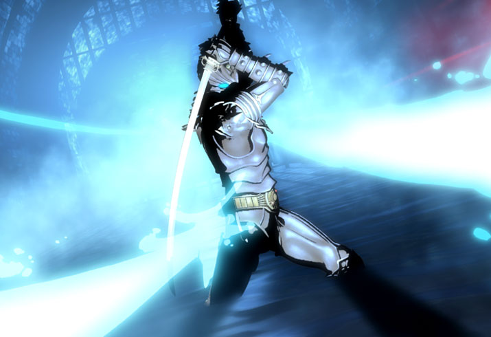 00s, 1boy, anime_screenshot, armor, helmet, karas, katana, male_focus