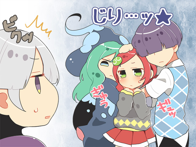andou_ringo, ecolo_(puyopuyo), puyopuyo, puyopuyo_tetris, sasaki_maguro, tagme, tee_(puyopuyo), unusual_ecolo