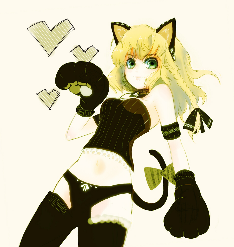 1girl, animal_ears, bad_id, bad_pixiv_id, blonde_hair, blue_eyes, braid, cat_ears