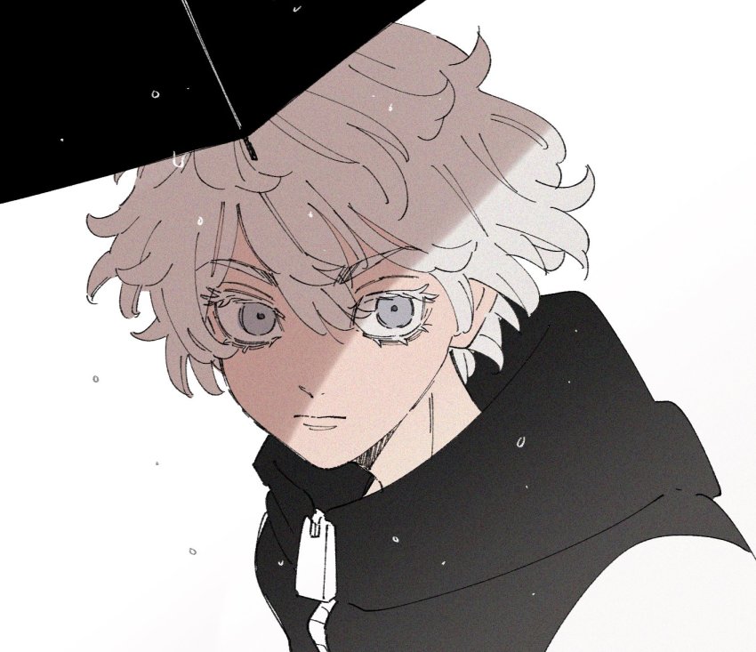 1girl, akashi_senju, bad_id, bad_twitter_id, black_coat, black_eyes, blouse, brown_hair