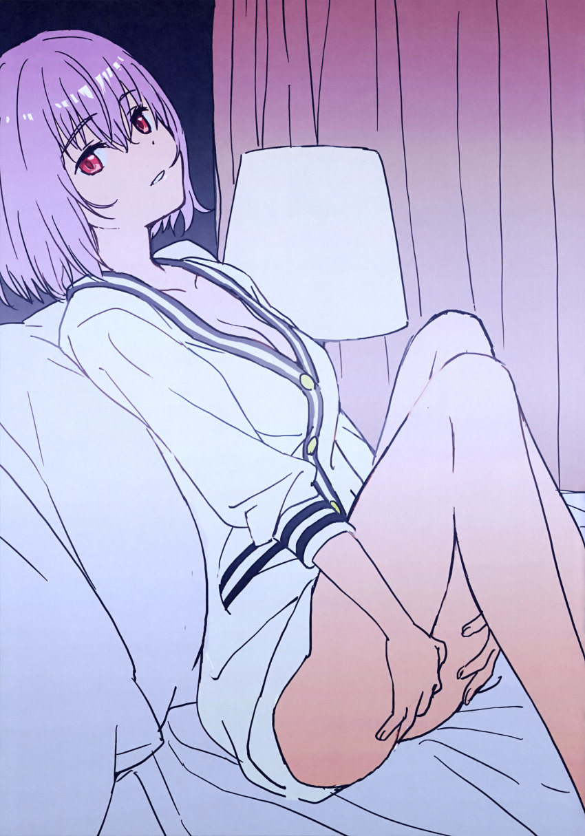 absurdres, artbook, breasts, cleavage, cosplay, dot_nose, flat_color, gridman_universe