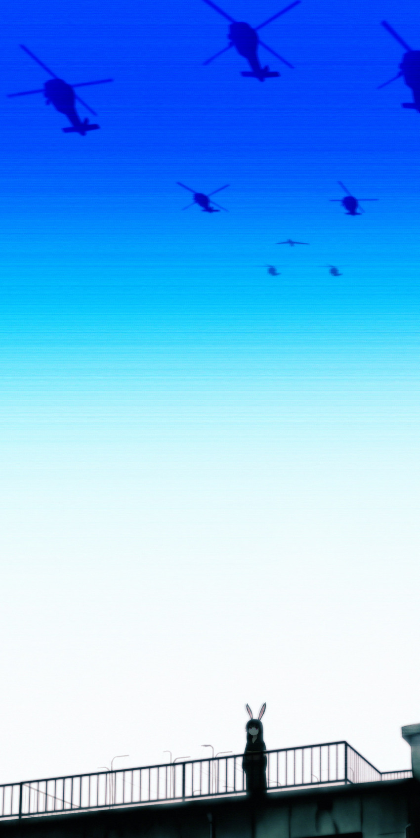 1girl, absurdres, aircraft, animal_ears, borrowed_character, female_focus, helicopter, highres