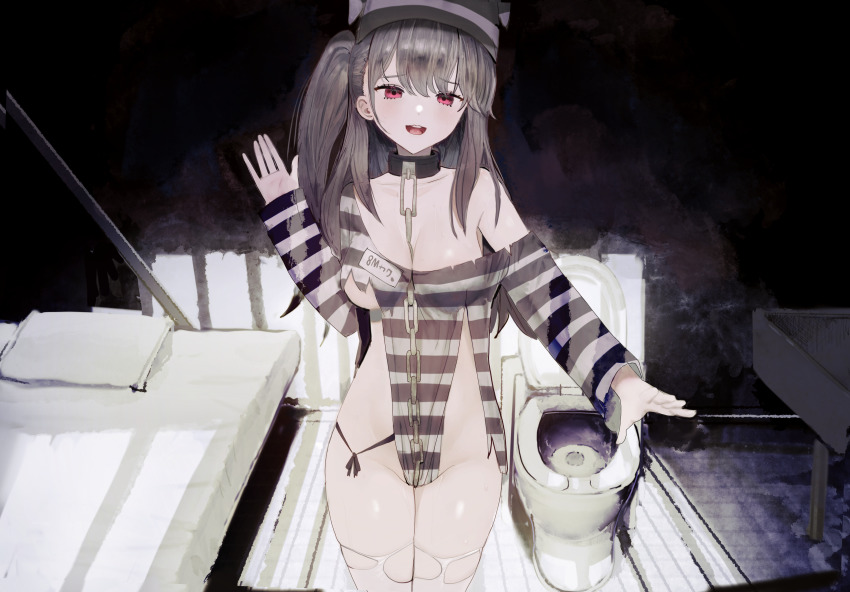 1girl, absurdres, ah_(pixiv62888100), azur_lane, bed, black_hair, blush, breasts