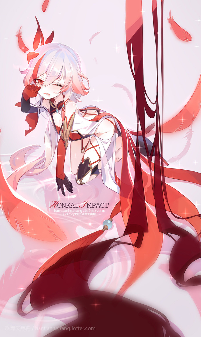 1girl, :o, asymmetrical_gloves, barefoot, black_gloves, bruise, bruise_on_face, butt_crack