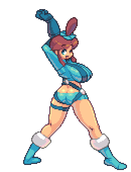 1girl, ass, breasts, butt_crack, large_breasts, lowres, nintendo, one_eye_closed