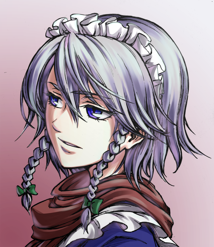 1girl, bad_id, bad_pixiv_id, bow, braid, female_focus, hair_bow, hair_ribbon