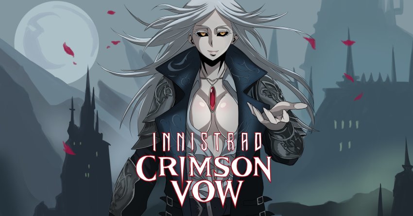 1girl, architecture, armor, black_sclera, breasts, castle, cleavage, colored_sclera