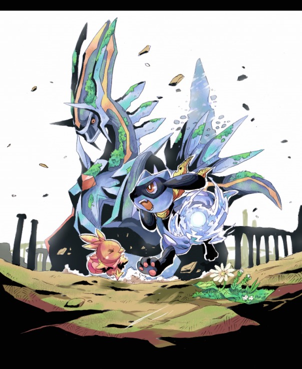 00s, alternate_form, arch, attack, chunsoft, dialga, flower, gen_3_pokemon
