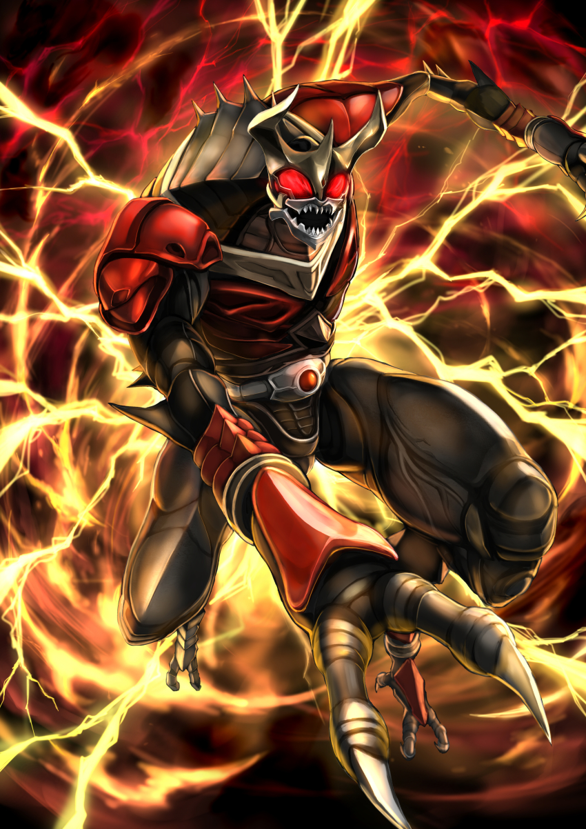 absurdres, another_kuuga_(zi-o), another_rider_(zi-o), armor, bug, creature, giant, giant_monster