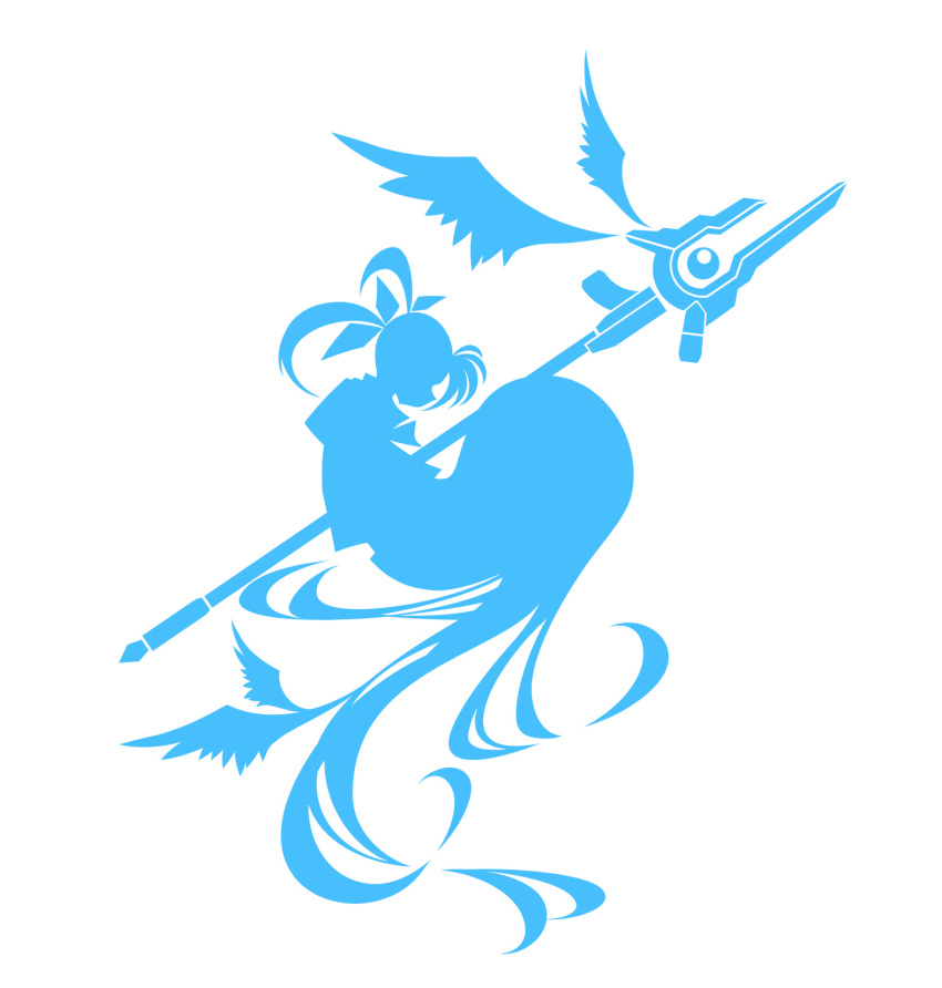 00s, 1girl, blue_theme, female_focus, highres, long_hair, lyrical_nanoha, mahou_shoujo_lyrical_nanoha