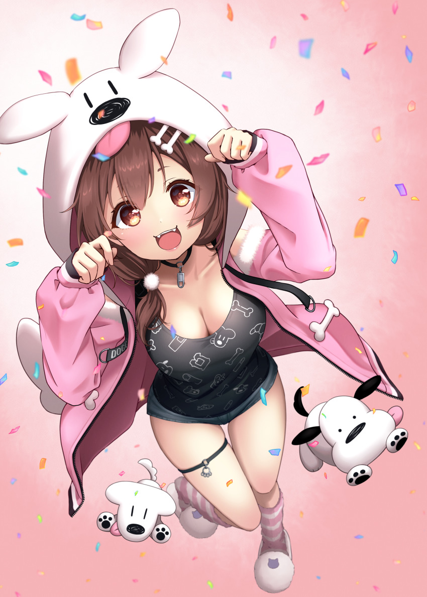 1girl, :3, absurdres, alternate_costume, animal_collar, animal_ears, animal_hood, birthday