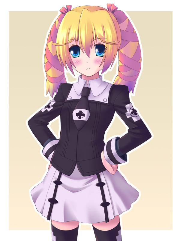 00s, ania_fortuna, asura_cryin', bad_id, bad_pixiv_id, blonde_hair, blue_eyes, blush