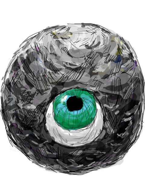 1boy, camelot, cyclops, eye_focus, golden_sun, green_eyes, konpei, looking_up