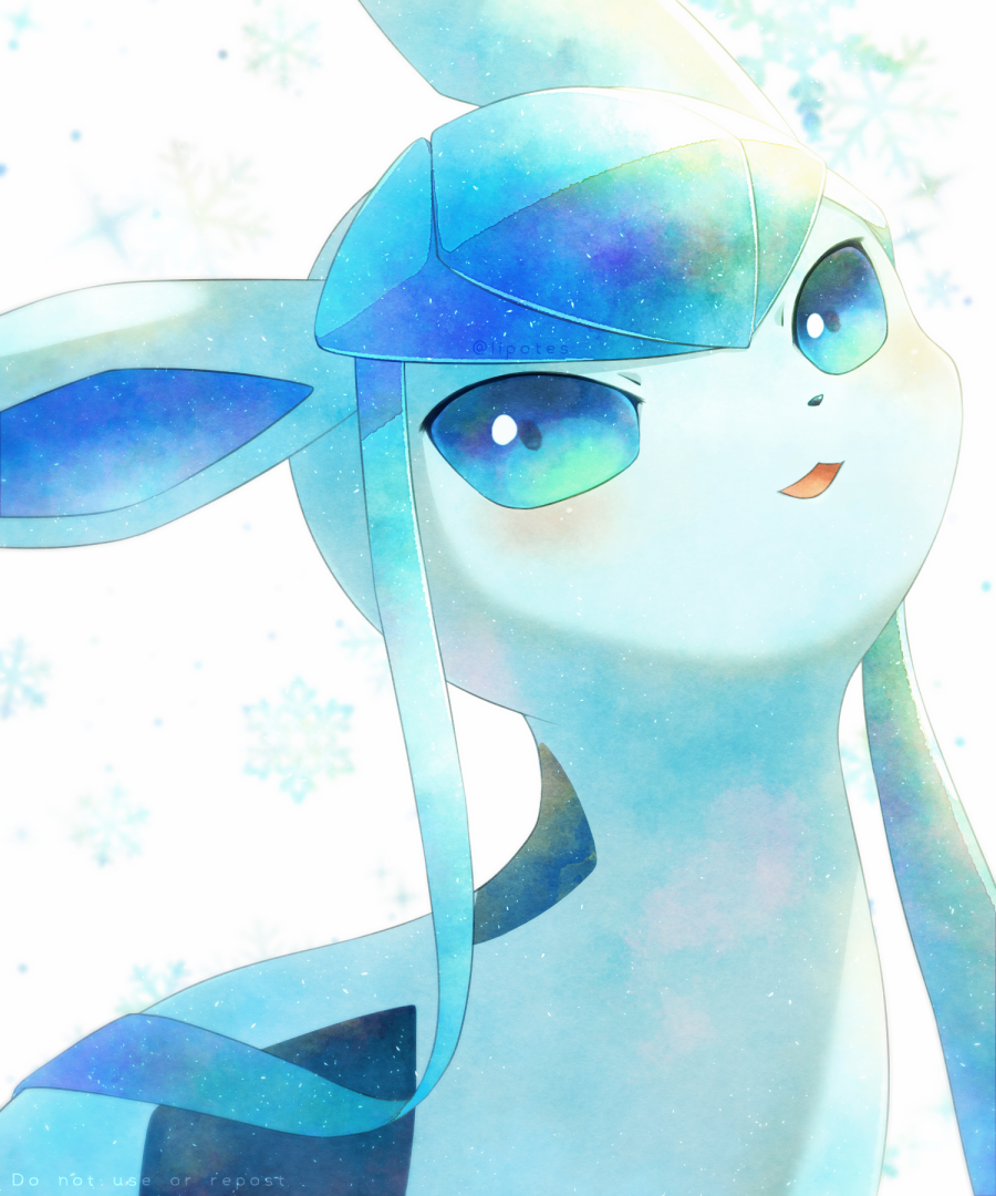:d, alopias, blue_eyes, gen_4_pokemon, glaceon, green_eyes, looking_to_the_side, multicolored_eyes