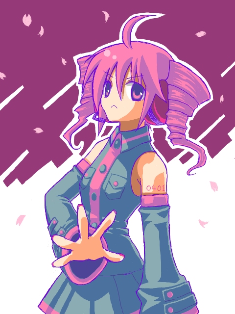 1girl, ahoge, black_shirt, black_skirt, black_sleeves, breasts, closed_mouth, commentary_request