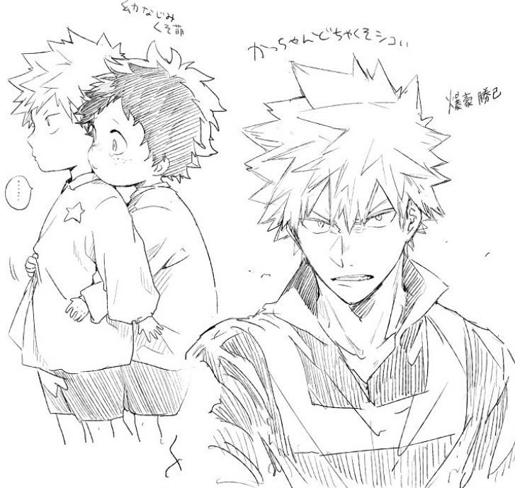 ..., 2boys, adam's_apple, bakugou_katsuki, boku_no_hero_academia, child, clenched_teeth, collarbone