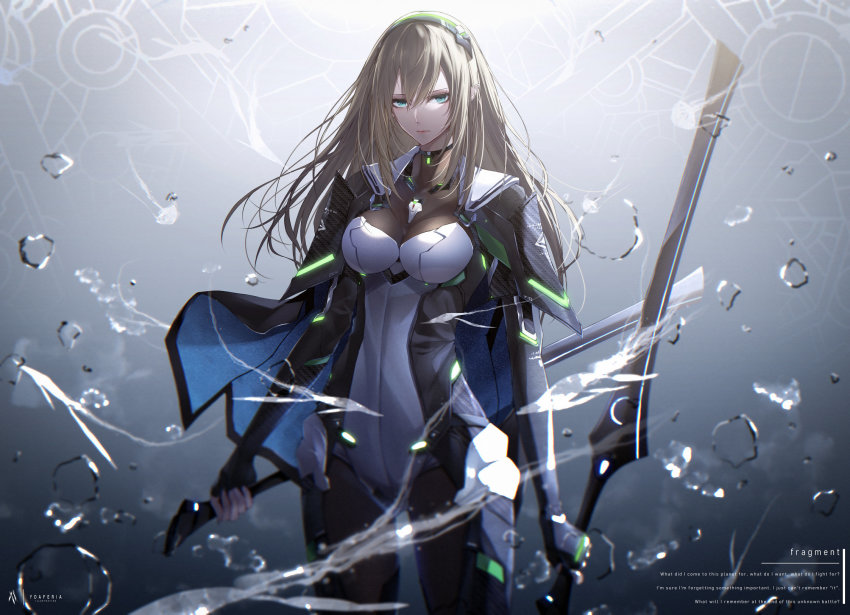 1girl, armor, arms_at_sides, artist_name, black_cape, black_gloves, blonde_hair, cape