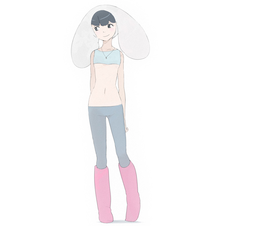 00s, boots, chroniko, crop_top, hat, jewelry, kaiba, lowleg