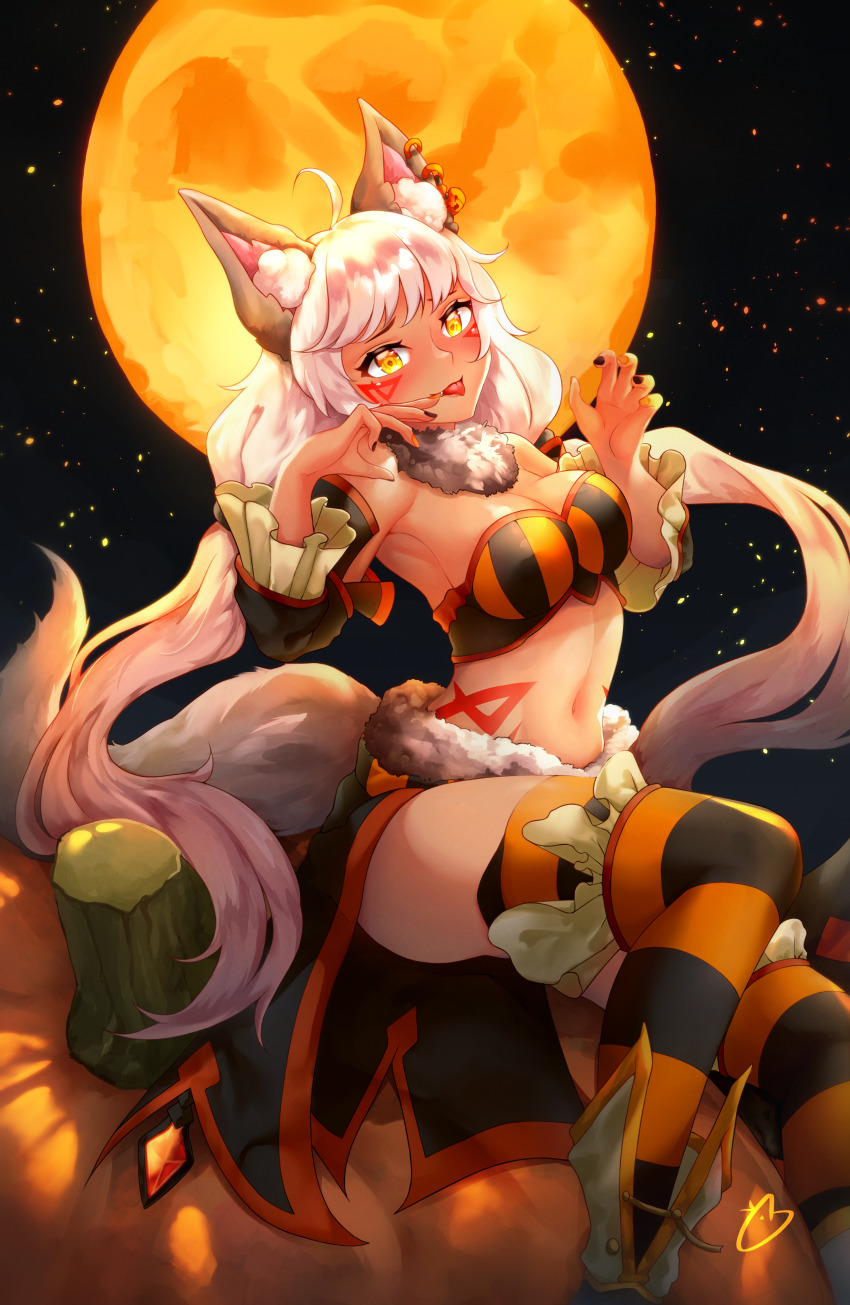 1girl, absurdres, ahoge, alternate_costume, animal_ears, breadthree, breasts, guardian_tales