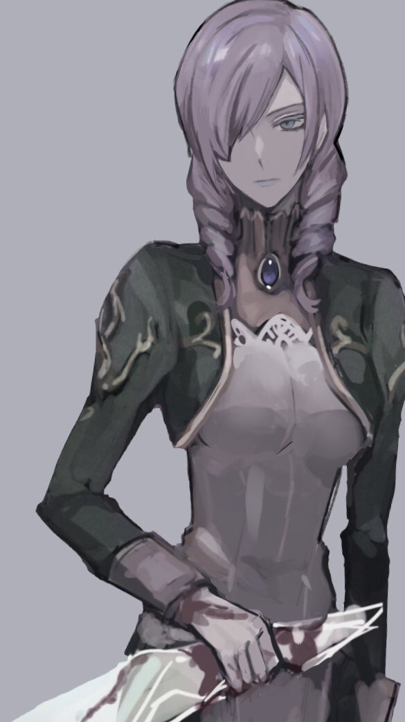 1girl, 3ch_, blood, breasts, brooch, closed_mouth, daniella, demento