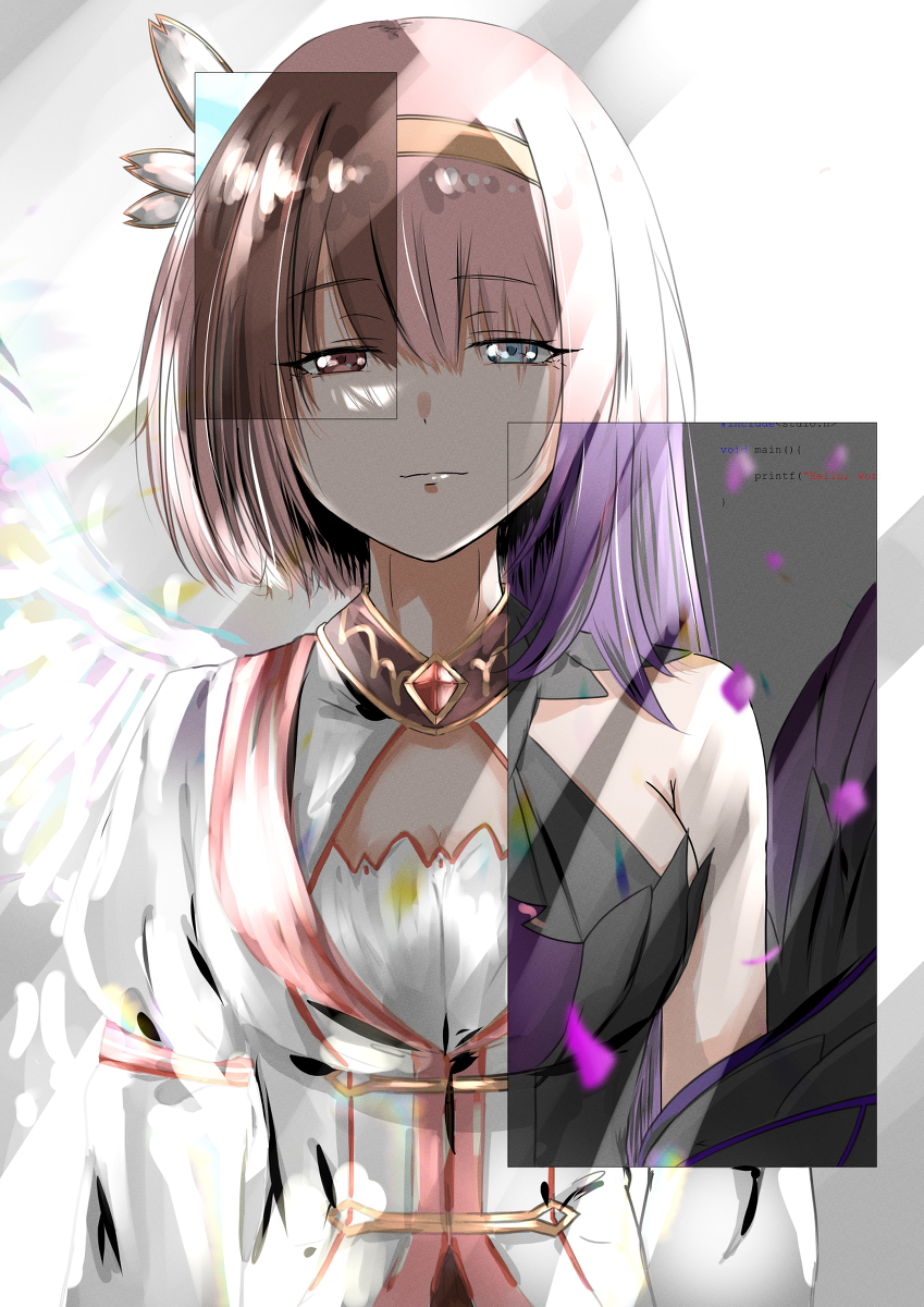 1girl, _o_shiki, breasts, cleavage, eris_(princess_connect!), hair_ornament, highres, long_hair