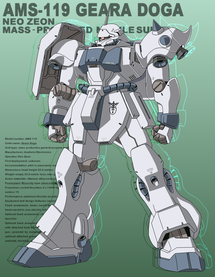 char's_counterattack, character_name, geara_doga, gundam, gundam_the_plot_to_assassinate_gihren, joy_(cyber_x_heaven), mecha, no_humans