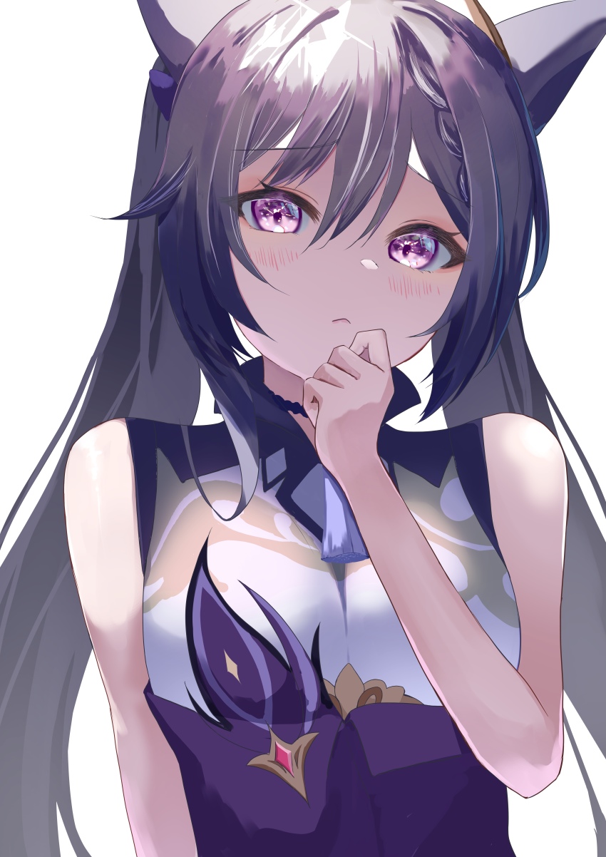 1girl, absurdres, bare_shoulders, blush, braid, choker, double_bun, dress