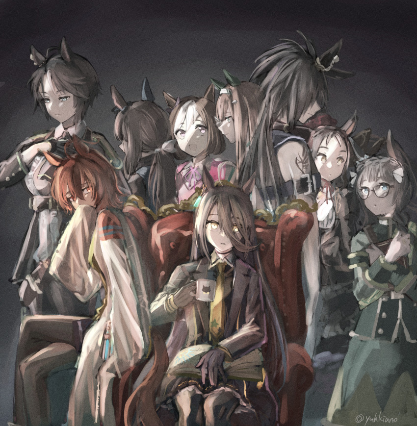 +_+, 6+girls, absurdres, admire_vega_(umamusume), agnes_tachyon_(tach-nology)_(umamusume), agnes_tachyon_(umamusume), ahoge, air_shakur_(umamusume)