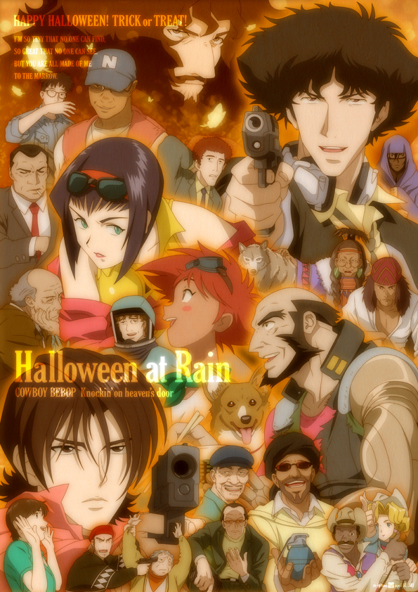 6+boys, 6+girls, animal, beard, character_request, child, cowboy_bebop, cowboy_hat