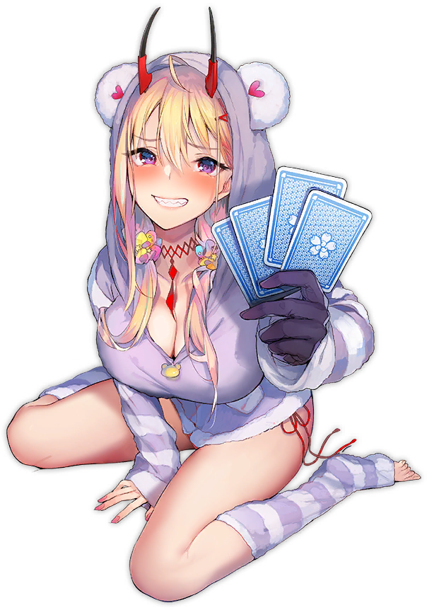 1girl, arm_support, azur_lane, blonde_hair, blush, breasts, candy, cleavage