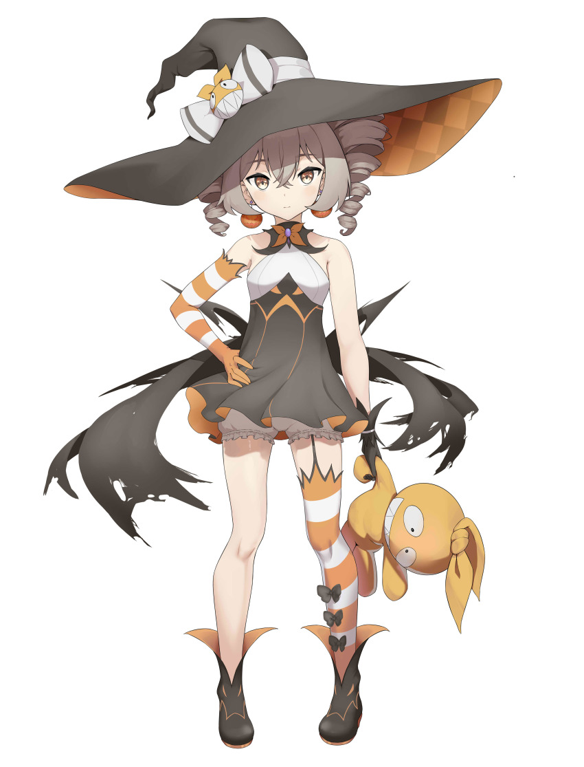 1girl, absurdres, asymmetrical_gloves, bare_shoulders, black_dress, black_footwear, black_gloves, bronya_zaychik