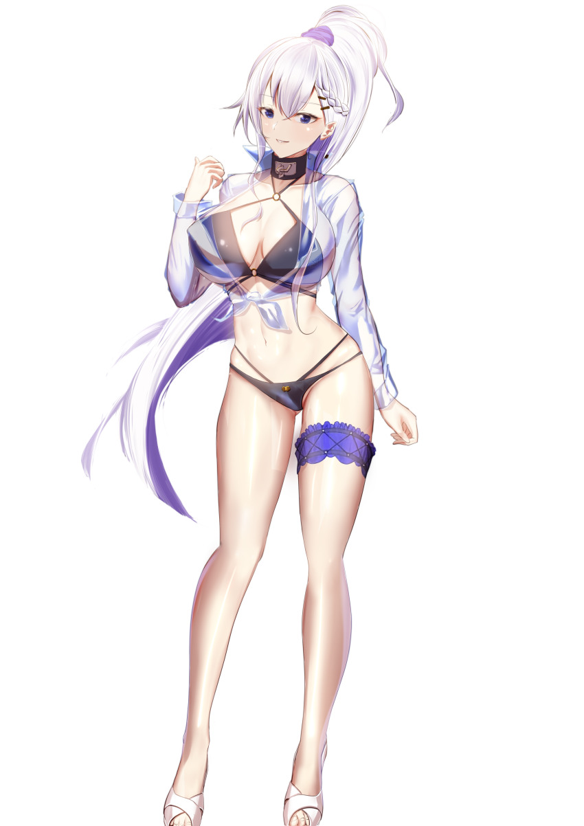 1girl, absurdres, alternate_costume, azur_lane, bad_id, bad_pixiv_id, belfast_(azur_lane), bikini