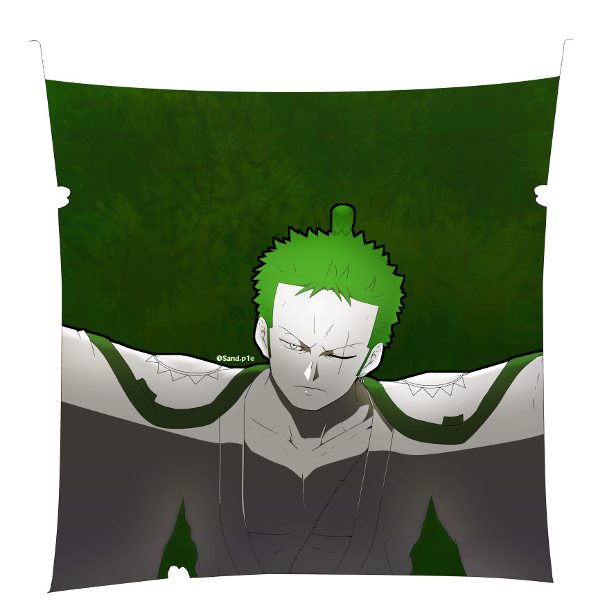 absurdres, doodle, highres, one_piece, roronoa_zoro, sandp1e, tagme