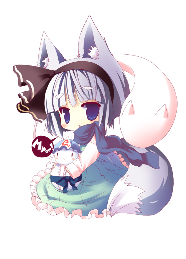 1girl, animal_ears, blue_eyes, cat_ears, cat_girl, cat_tail, chibi, female_focus