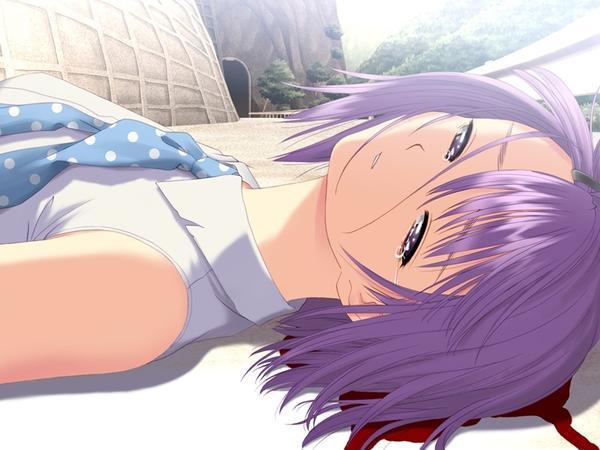 00s, 1girl, accident, after_(game), blood, female_focus, game_cg, injury